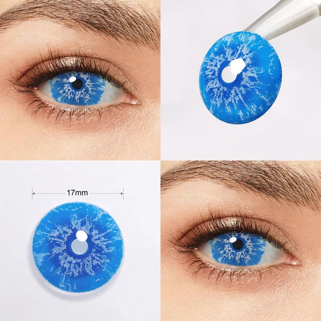 17MM Color Halloween Contact Lenses For Eye Green Cat‘s Eye Red Blue Lenses Cosplay Contact Lenses Eyes Beauty Makeup