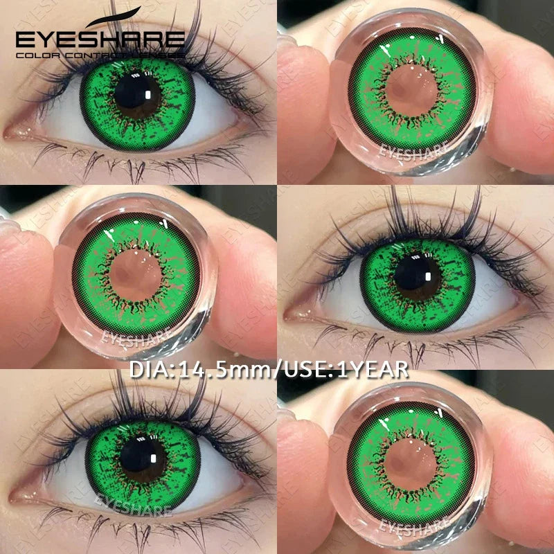 Halloween White Colored Contact Lenses Cosplay Crazy Red Contact Lenses Black Anime Eye Lenses White Beauty Makeup Lens
