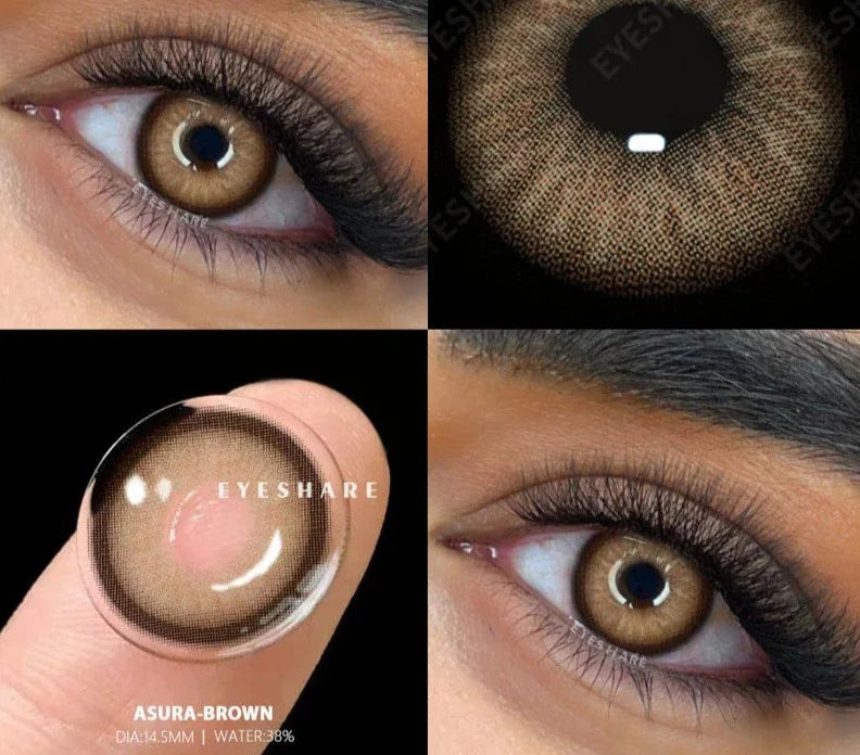 2pcs New Colored Contact Lenses Fashion Yearly Green Eyes Lenses Natural Blue Eye Lenses Gray Pupils Lens