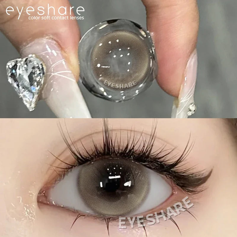 Natural Grey Color Contact Lenses for 1-Year Wear Small Pupil Brown Korean Style Lens for Eyes Beauty Makeup