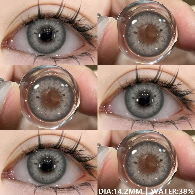 Colored Contacts Lenses for Eyes Fashion Blue Contact Lenses Brown Lenses Cosmetic Green Eye Contacts Yearly 2pcs/pair