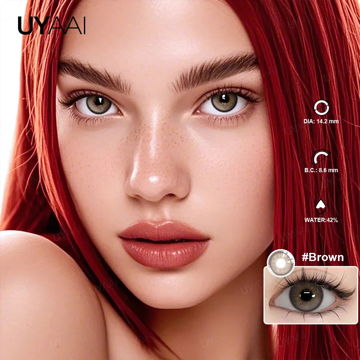 Natural Halo Shimmer Contact Lenses - Gray Brown Green Blue, Brighten Eye Look for Dating, Gathering & Daily Makeup