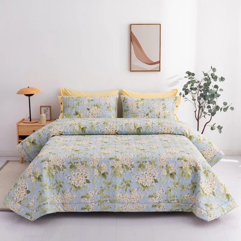 100% Cotton Quilted Bed Cover Set 3pcs/Set