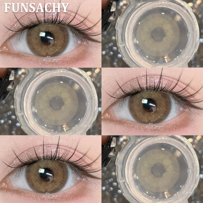 1 Pair Yearly New Korean Natural Lenses Color Contact Lenses for Eyes Color Black Brown Beautiful Pupil Fast Shipping
