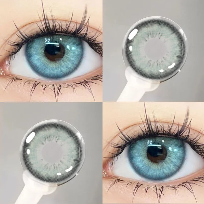 Color Pupils Blue Contact Lenses Brown Pupils For Eye with Prescription Myopia Lenses Korean Lenses Yearly 2pcs/pair