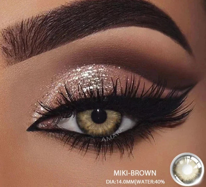 1 Pair Colored Contact Lenses Natural Look Brown Eye Lenses Gray Contact Eye Lenses Blue Lenses Contacts for Dark Eyes
