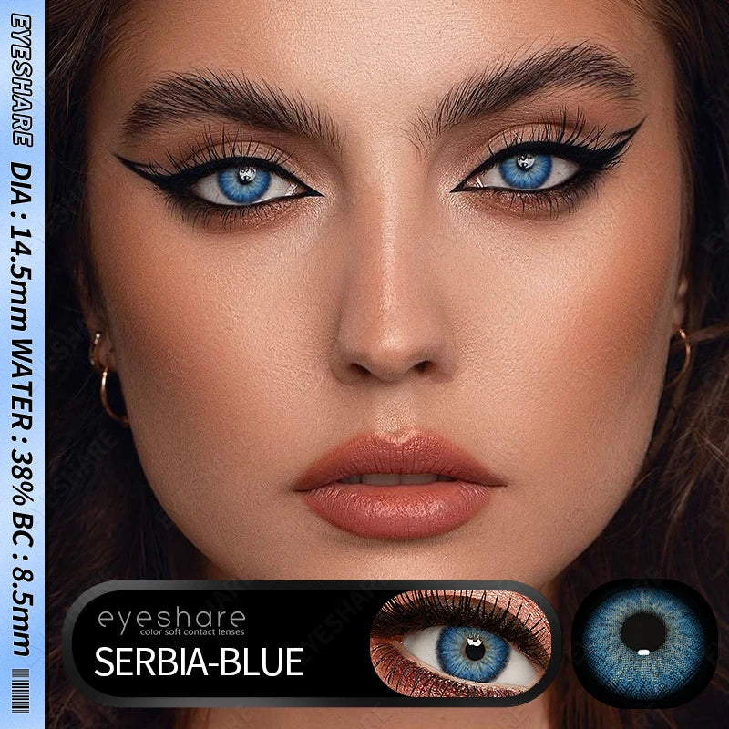 New Colored Contact Lenses for Eyes 1 Pair Fashion Blue Eyes Lenses Brown Contacts Green Lenses Yearly Gray Contacts