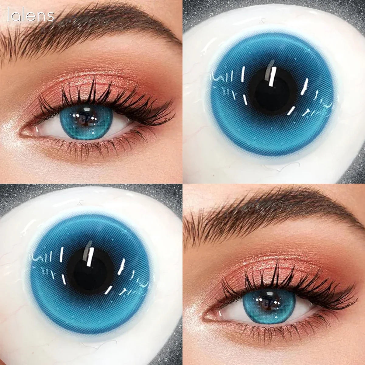 14.2mm Half Yearly Colored Contact Lenses Multichrome Natural Anime Cosplay Contacts for Daily Eye Beauty