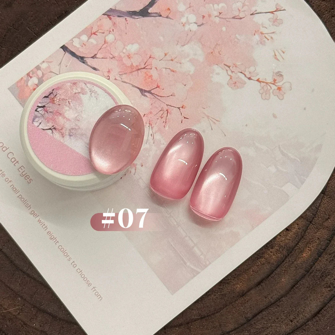 12ml 1-16pcs Autumn Nails New Clear Pink Glass Bead Moonlight Magnet Cat Eye Gel Nail Polish Whitening Nail Supplies
