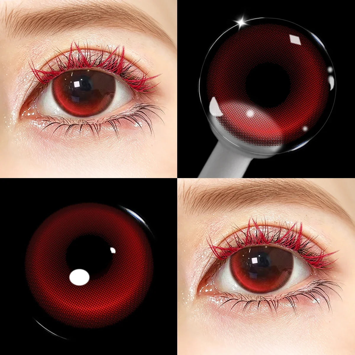 Dusty Rose Small Pupil Natural Colored Contact Lenses 6 Months Wear Soft Lens for Coser Daily Anime Cosplay Eye Beauty