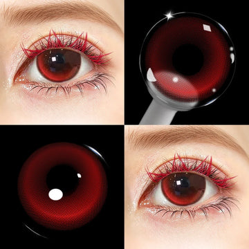 Dusty Rose Small Pupil Natural Colored Contact Lenses 6 Months Wear Soft Lens for Coser Daily Anime Cosplay Eye Beauty