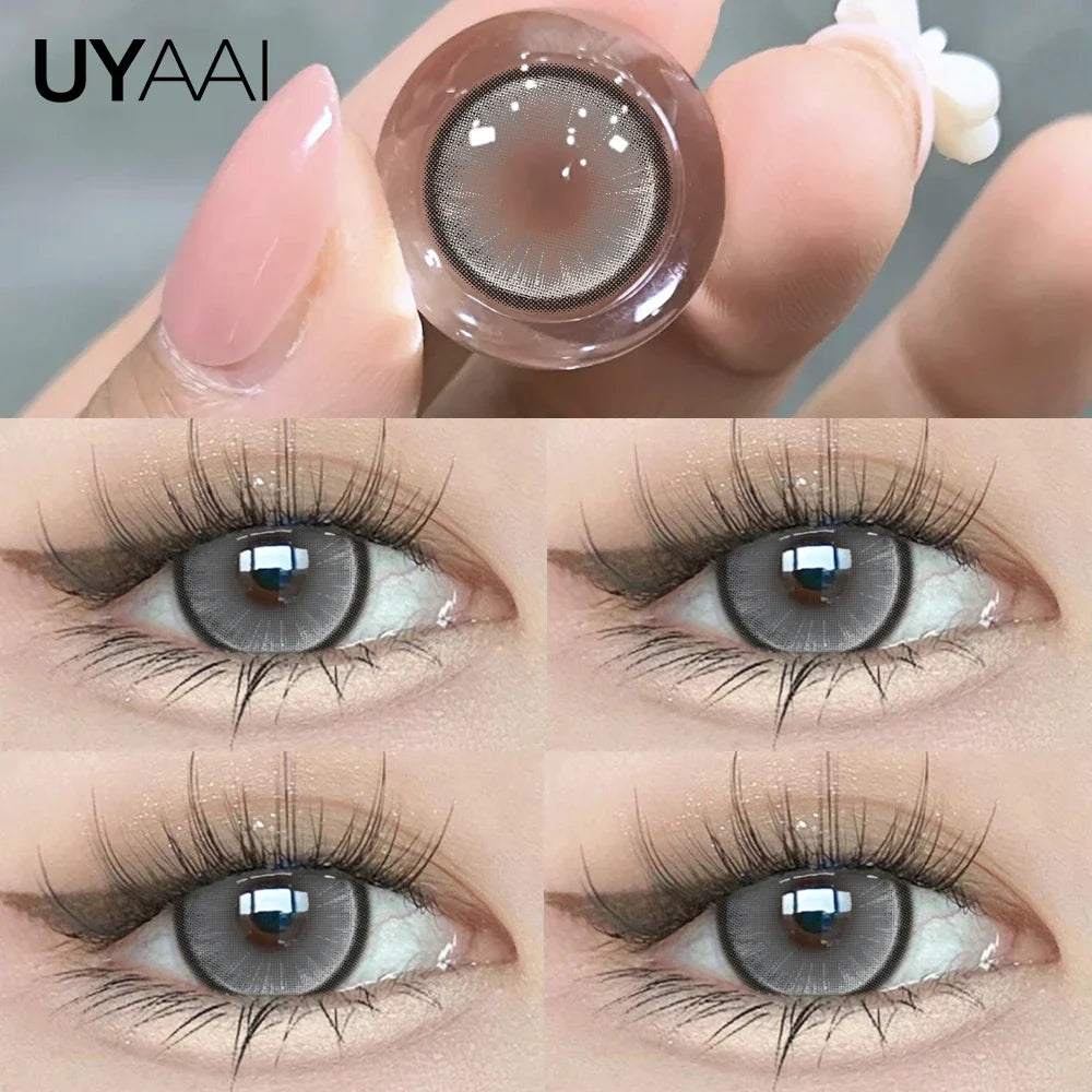 Atmosphere Essential Natural Color Contact Lenses - Bionic Pupil Design, Premium Texture, Versatile Brown/Blue/Gray