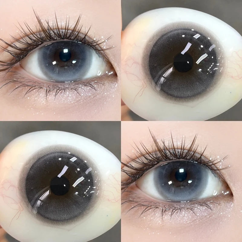1 Pair Brown Eye Lenses Korean Natural Lenses Color Contact Lenses Eyes with Degree Black Beautiful Pupil