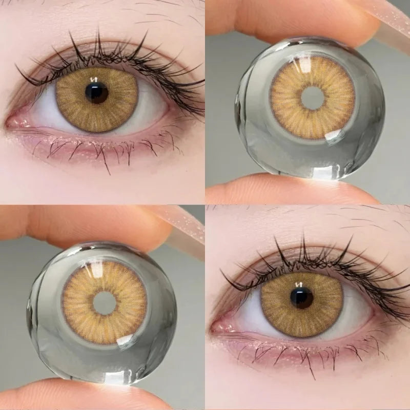 1 Pair Color Contact Lenses For Eyes Natural Gray Blue Beautiful Pupil Soft Natural Accessories Yearly Cosmetic Pupils