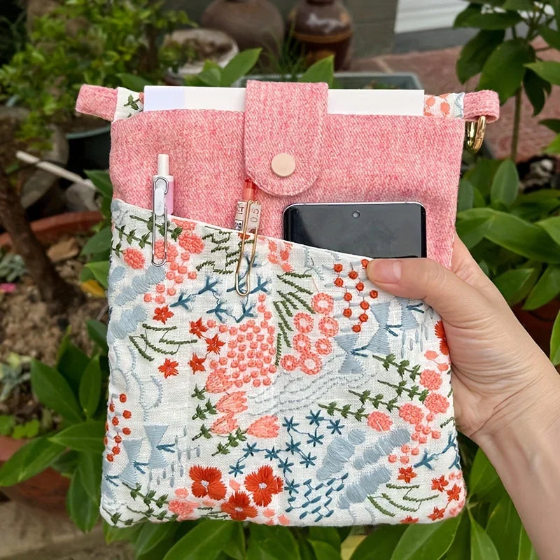 A5 Kawaii Storage Bag Multifunctional Chic Book Tote Portable Storage Pouch for Books Stationery Organizer Stationery Supplies