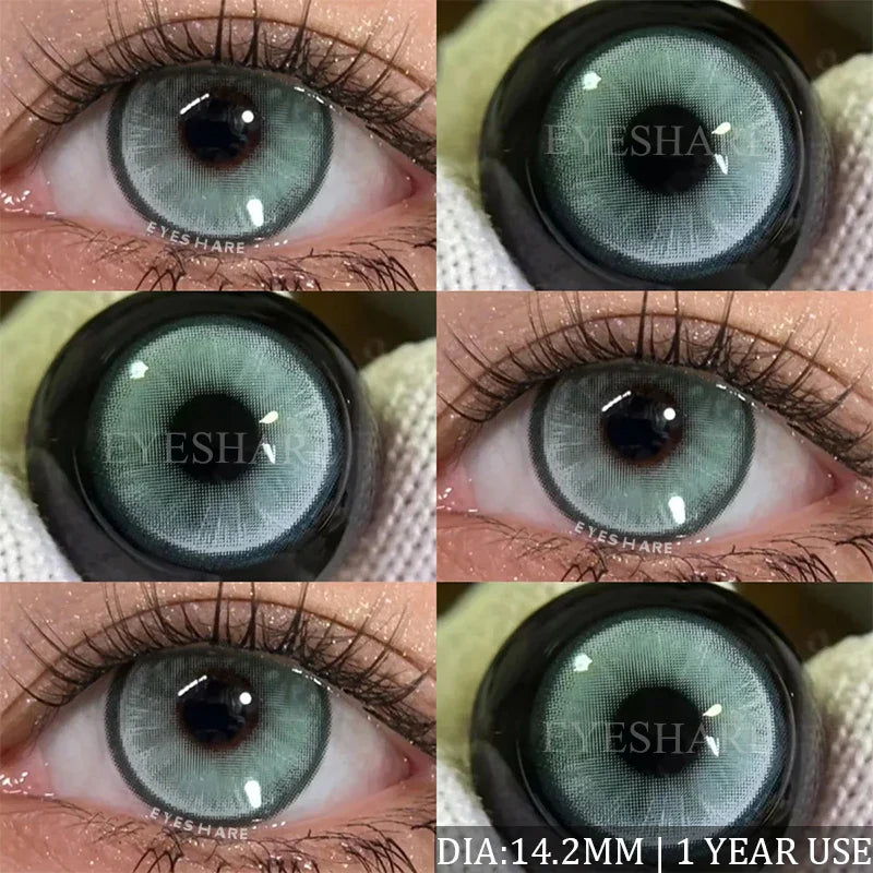 New 1pair Purple Colored Contact Lenses for Eyes Korean Fashion Blue Eyes Lenses Korean Natural Lenses Yearly Use