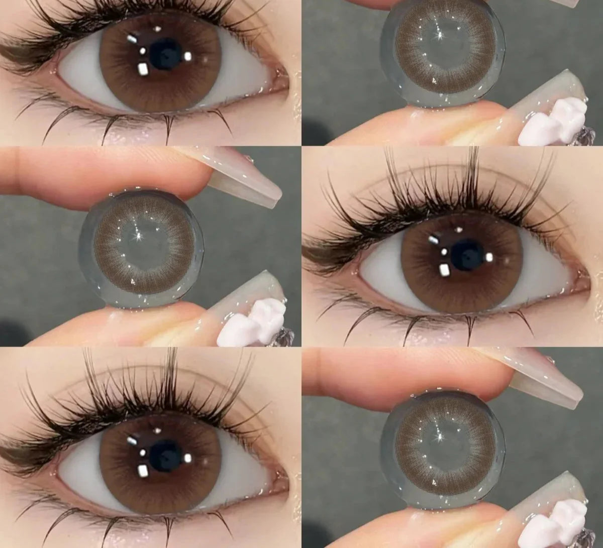 0~-8.00 Degree 1 Pair Myopia Colorcon Korean Lenses Color Prescription Contact Lenses Brown Natural Eye Contacts Lens