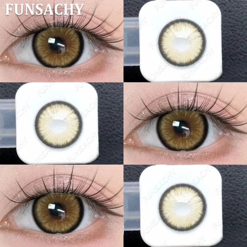 1 Pair Yearly New Korean Natural Lenses Color Contact Lenses for Eyes Color Black Brown Beautiful Pupil Fast Shipping
