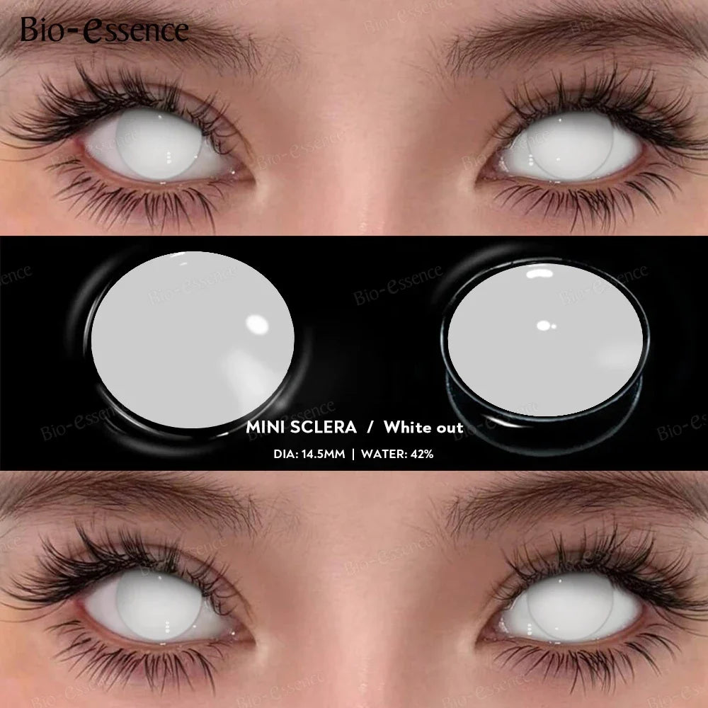 1 Pair Hallowee Contact Lenses for Eyes Cosplay Lenses Anime Lenses Anime Accessories Lenses Black Lenses Pink Lens