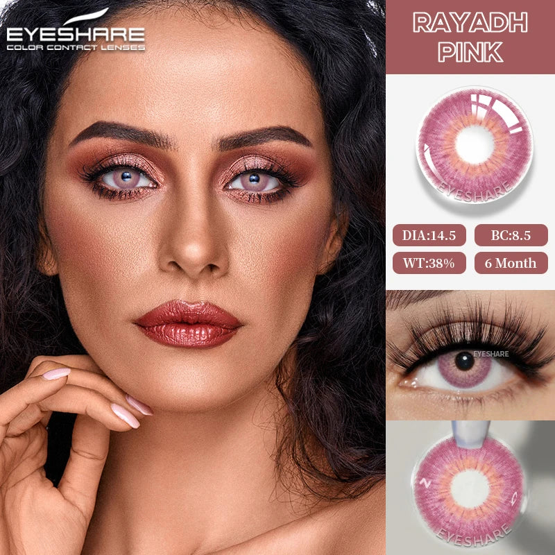 1Pair Fashion Blue Green Colored Contact Lenses Gray Brown Beautiful Pupils Cosmetic Black Eyes Lens Yearly EyeContacts
