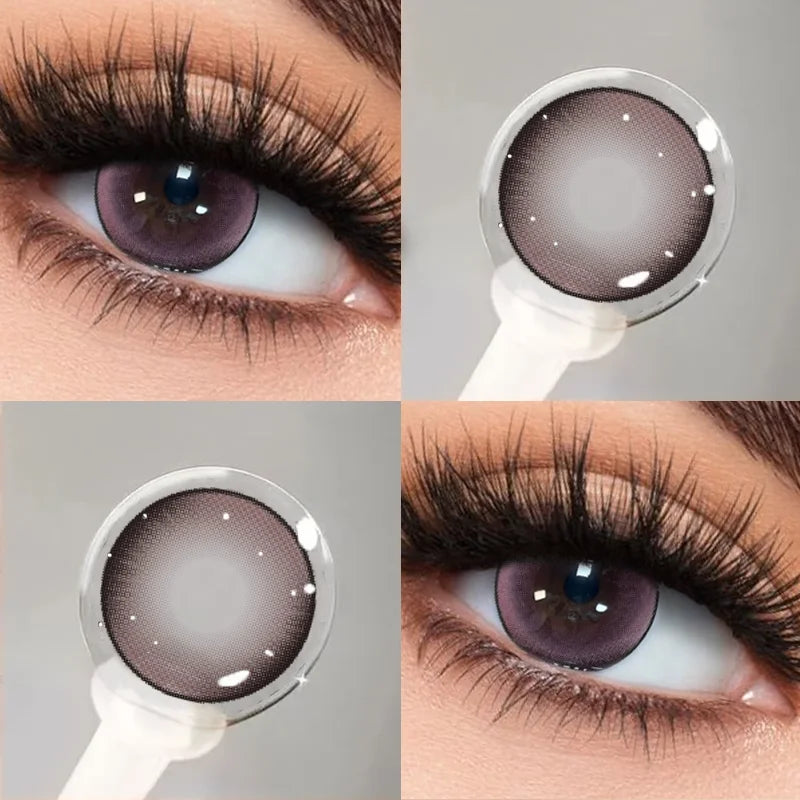 1Pair Purple Color Pupils Anime Contact Lenses with Degree Cosplay Accessories Color Korean Lens Beauty Fast Shipping
