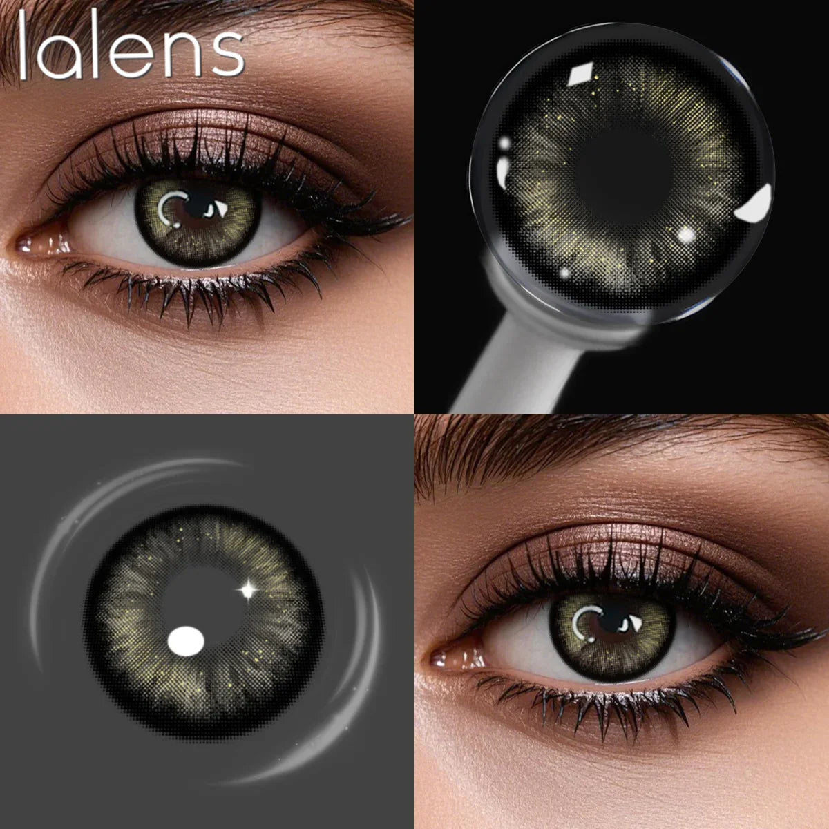 14.5mm Bright Grey Colored Contact Lenses Half Yearly Disposable Soft Lens for Daily Outfit Party Look Eye Beauty Makeup