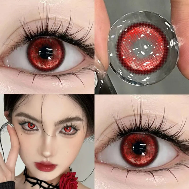 New Colorld Contact Lenses for Eyes Fashion Natural Brown Soft Lenses Blue Eyes Beautiful Pupils Yearly Use