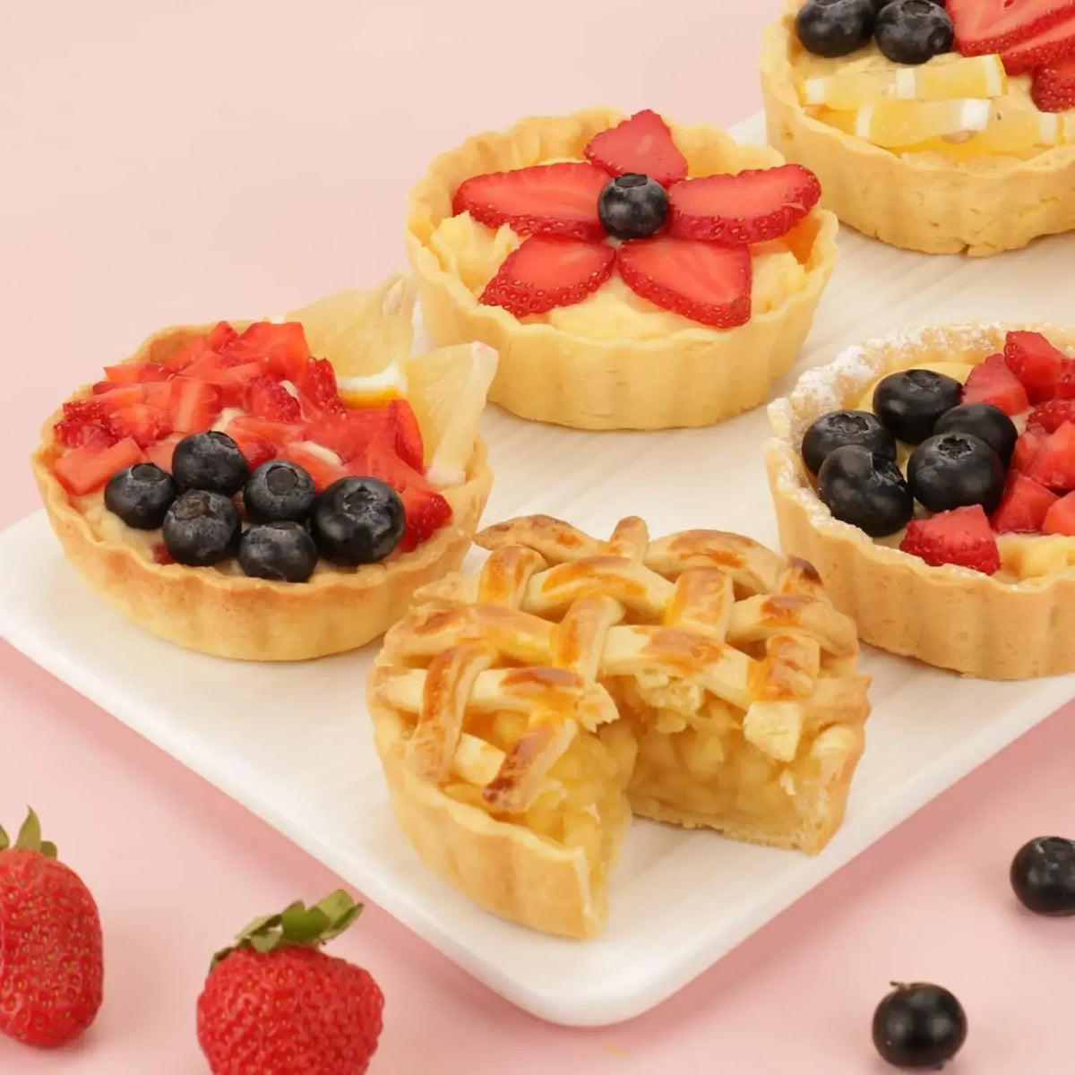 6PCS Mini Round Tart Pan with Removable Bottom and 1 Tart Tamper Set Nonstick for Baking Cupcake Muffin Cakes and Desserts Tools