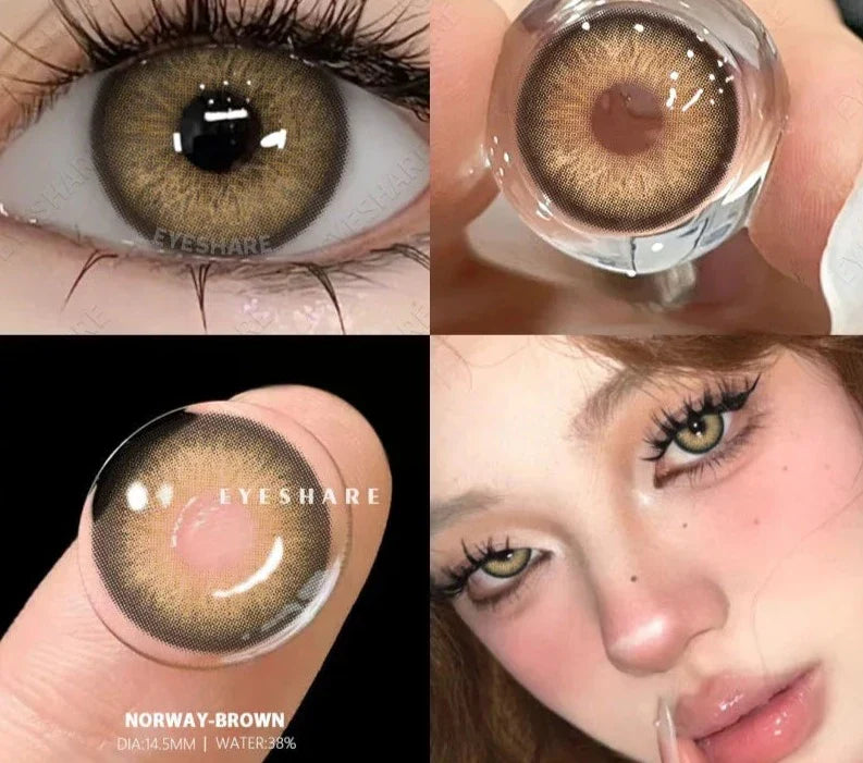 1Pair Colored Contact Lenses for Eyes Blue Contact Lenses Yearly Beautiful Pupils Gray Contact Lenses Green Contacts
