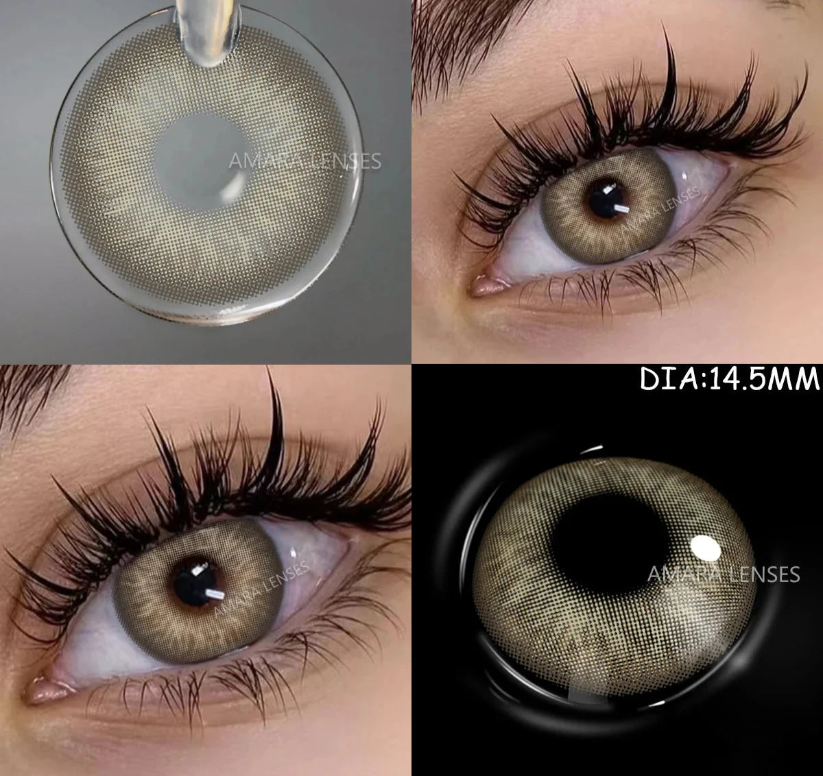 Color Contact Lenses For Eyes 1pair Yearly Natural Eye Color Lens Cosmetic Soft Eye Lenses Beauty Pupils with Lens Case