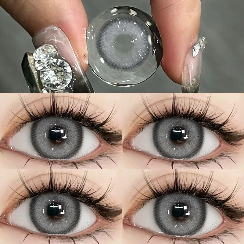 1Pair New Color Contact Lenses for Eyes Blue Contact Lenses Yearly Beautiful Pupils Gray Contact Lenses Green Contacts