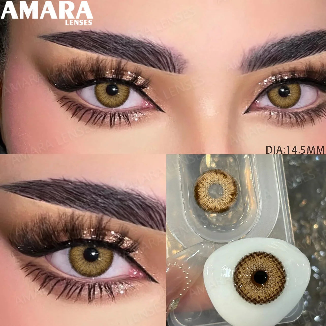 1 Pair Gray Color Contact Lenses for Eyes 14.5mm Fashion Contact Lenses Brown Natural Contact Lenses Gray Soft Lens