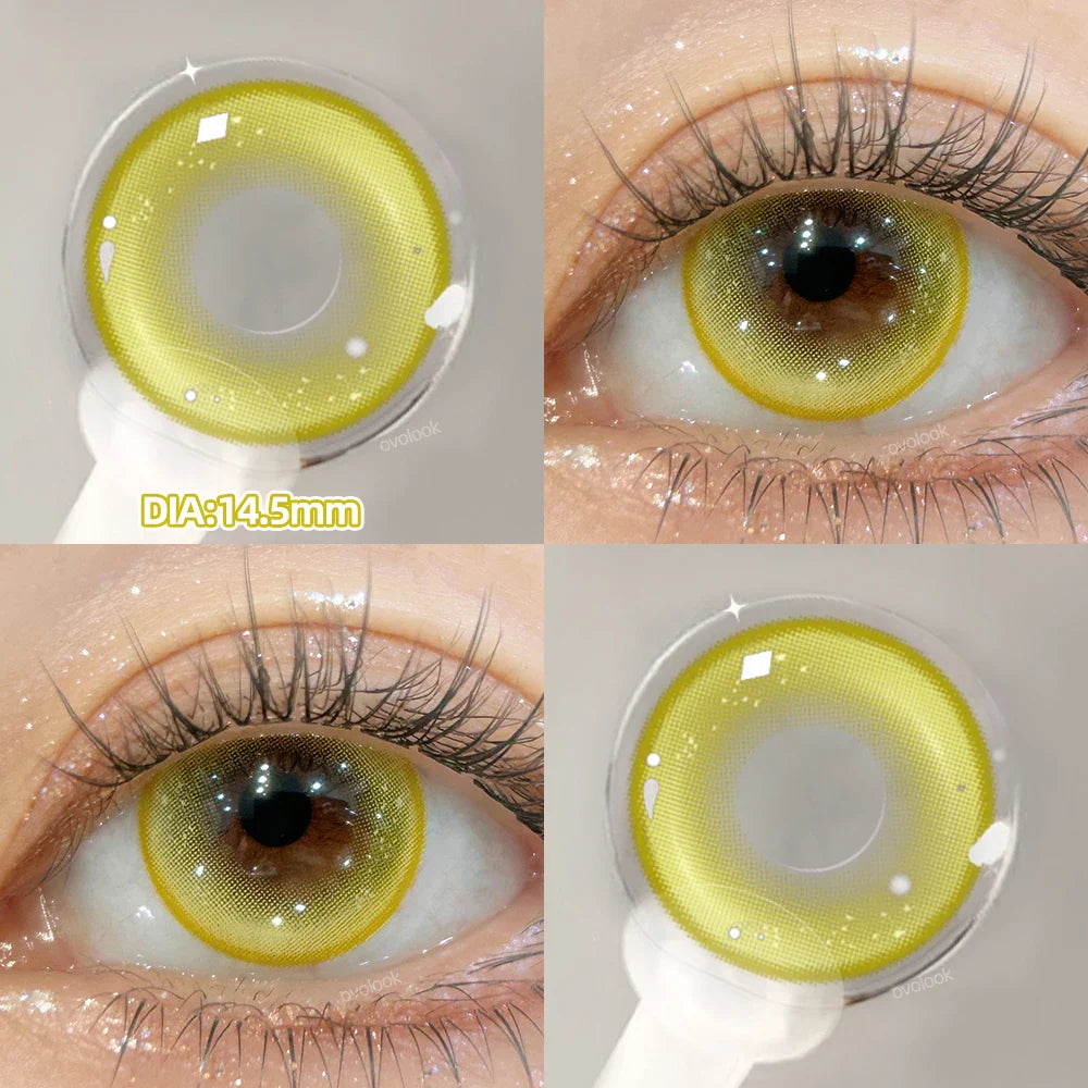 1pair New Fashion Cosplay Contact Lenses for Eyes Red Lenses Halloween Beauty Brown Lenses Myopia Color Contact Lenses