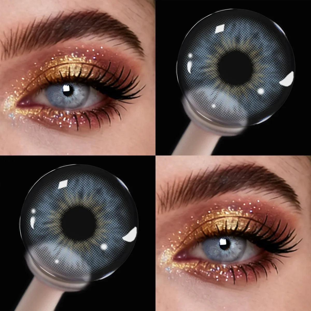 Blue Colored Contact Lenses 14.2mm 6 Months Disposable Green Brown Natural Eye Color Contacts Beauty Makeup