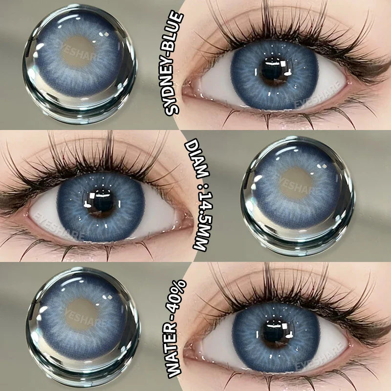1Pair Colored Contact Lenses for Eyes Natural Contact Lenses Fashion Lense Blue Eye Lenses Green Eye Contacts Yearly
