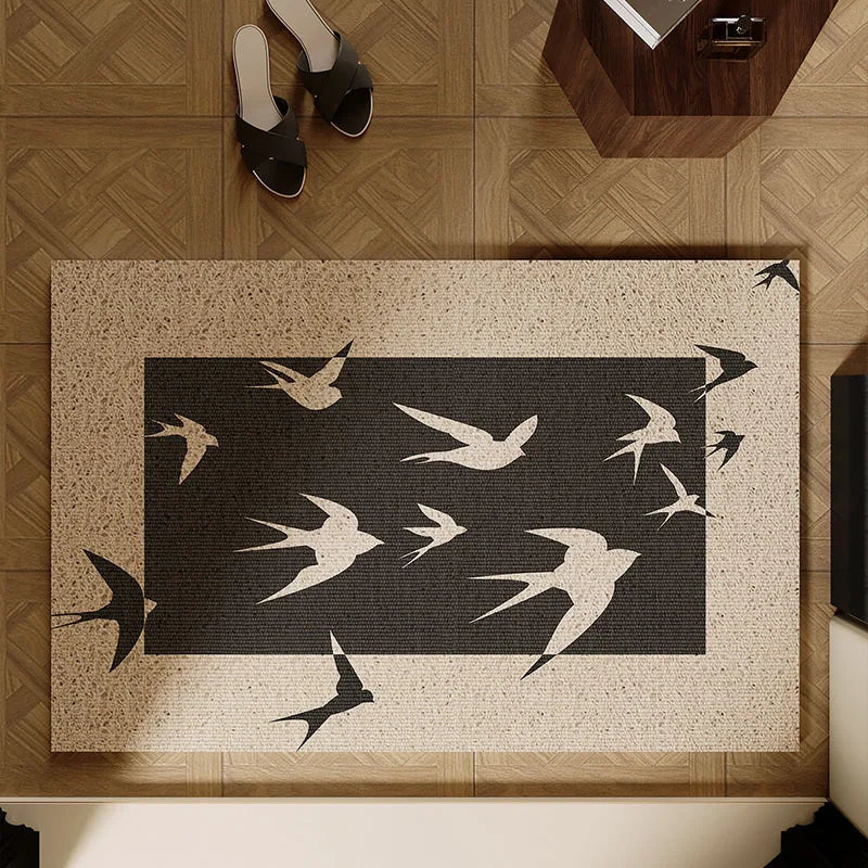 Geometric Wire Loop Doormat Non-Slip Heavy Duty Entrance Mat for Indoor & Outdoor Easy Clean Scraper Front Door Rug