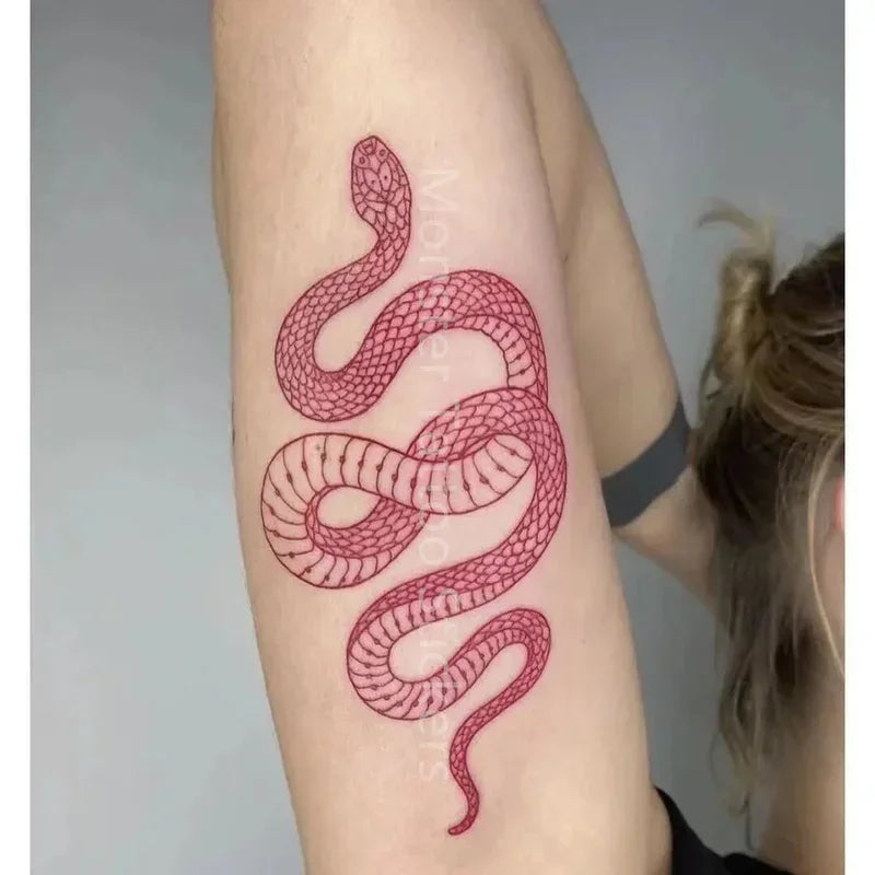1 sheet Snake Tattoo Stickers Unisex Temporary Tattoo Waterproof Fake Tattoo 2-5 Days