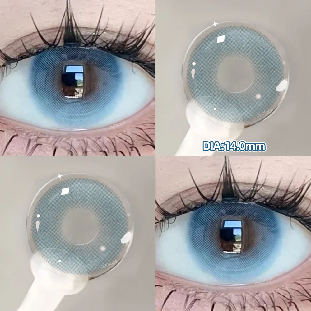 2pcs Cyberpunk Blue Contact Lenses for Eyes Fashion Color Pupils Beauty Eye Color lenses Natural Gray Lens Myopia Lenses