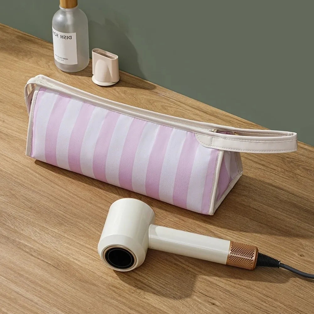 Carry Handle Hair Dryer Storage Bag Zipper Closure Scratch-Resistant Blow Dryer Storage Bag Wide Gusseted Water-Resistant