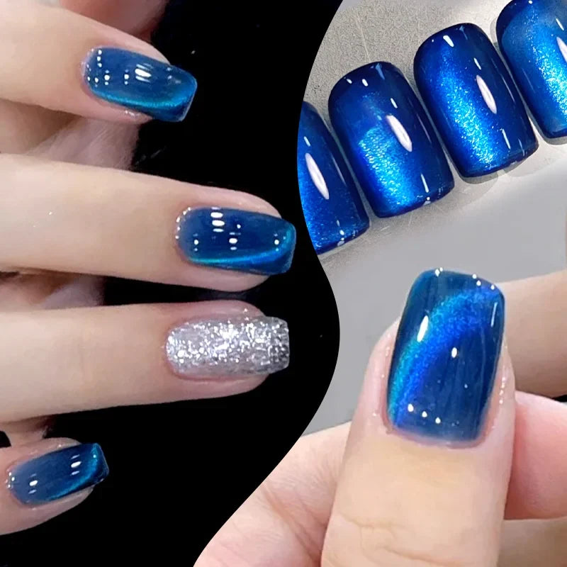 Pink Light Flow Cat Magnetic Gel Nail Polish 10ml Holographics Shining Line Magnetic Long Lasting DIY Salon Varinsh