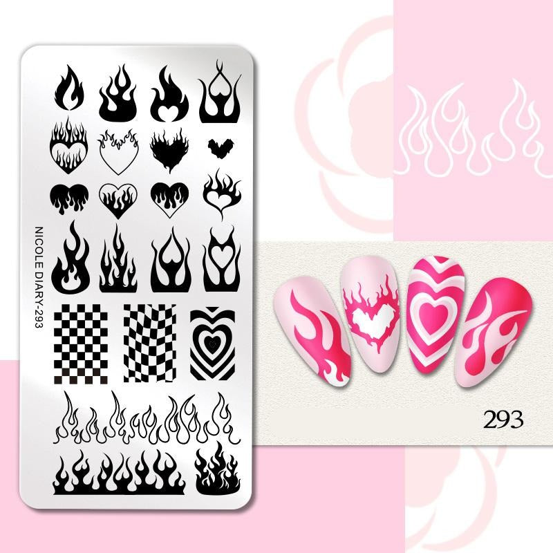 Halloween Series Nail Art Stamping Plates Snake Butterfly Designs Nail Polish Flower Printing Stamp Template Tools