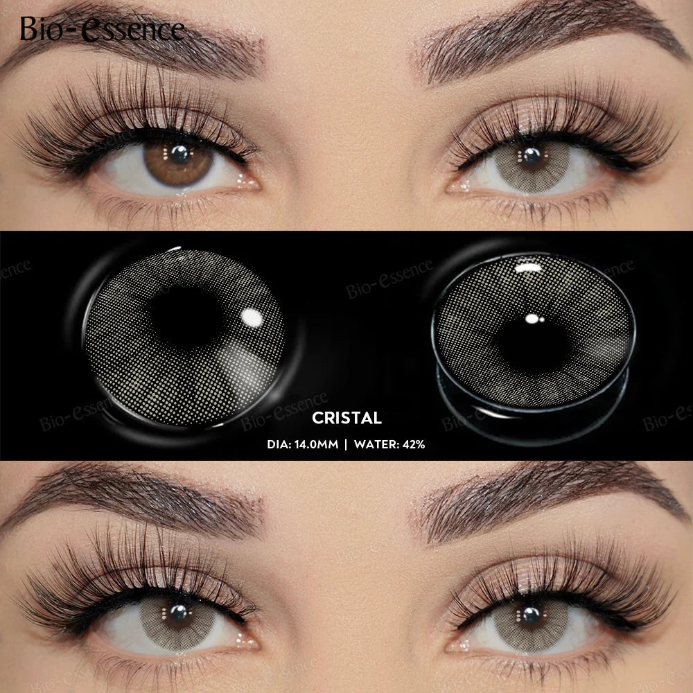 1 Pair Colored Contact Lenses for Eyes Natural Look Brown Eye Lenses Gray Contact Blue Lenses