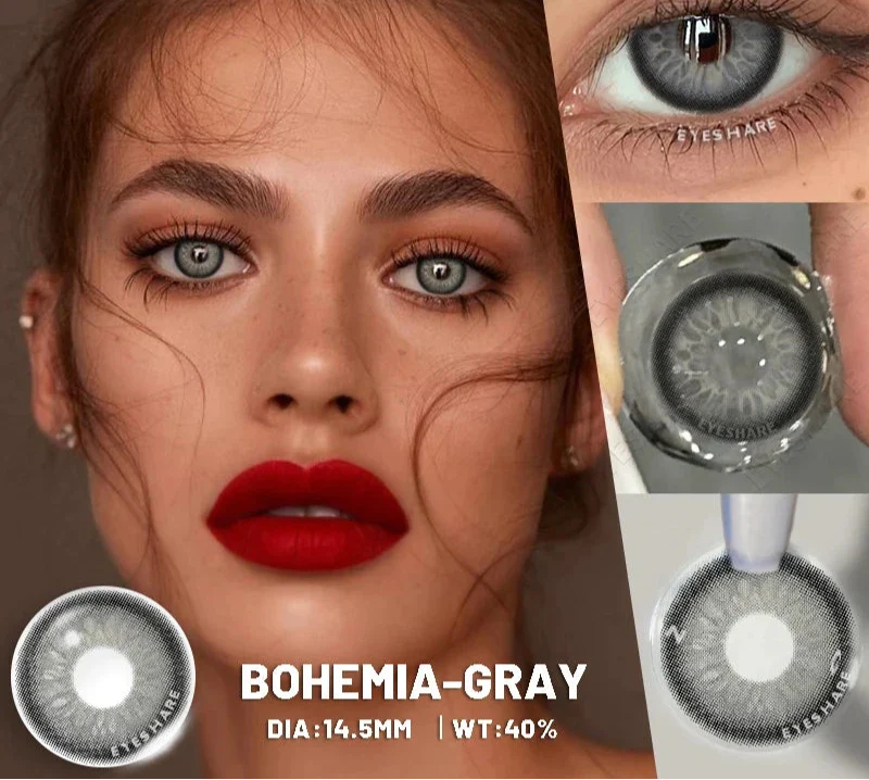 2pcs Natural Color Contact Lenses for Eyes Blue Eye Lenses Gray Pupils Lens Brown Lenses Yearly Cosmetic Green Contacts