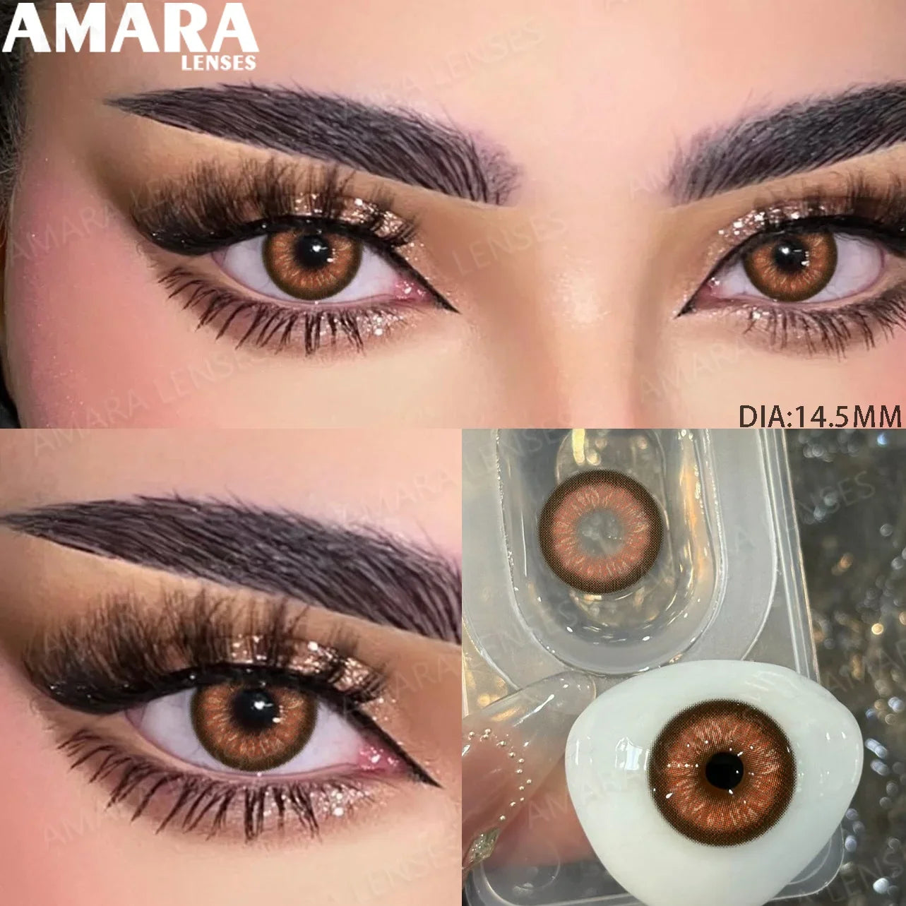 1 Pair Gray Color Contact Lenses for Eyes 14.5mm Fashion Contact Lenses Brown Natural Contact Lenses Gray Soft Lens