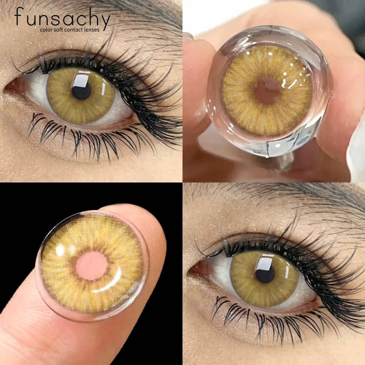 Color Contact Lenses for Eyes 1 Pair Gray Fashion Cosmetic Lenses Green Pupils Gray Natural Eye Contacts Women Eye Lens