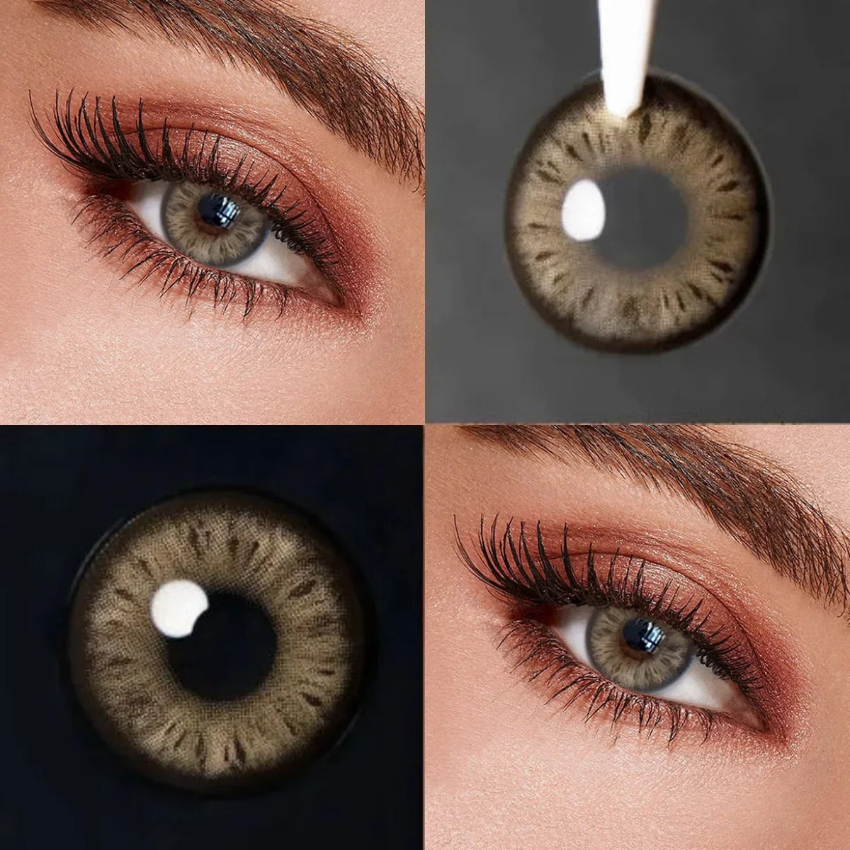 Ash Blue Colored Contact Lenses  1Pair Yearly Butterfly Violet Natural Small Pupil Contact Lenses For Summer Autumn