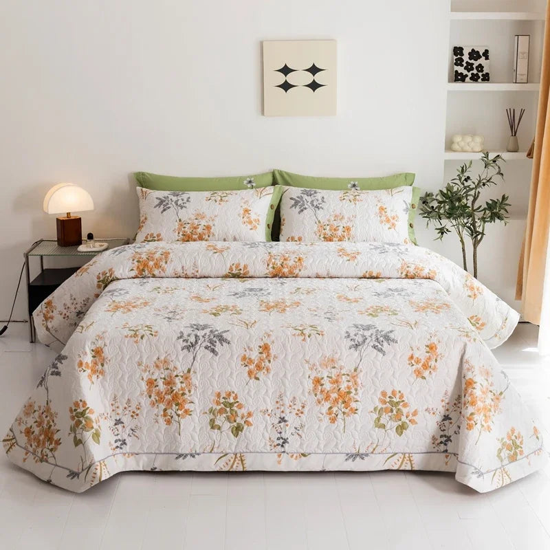 100% Cotton Quilted Bed Cover Set 3pcs/Set