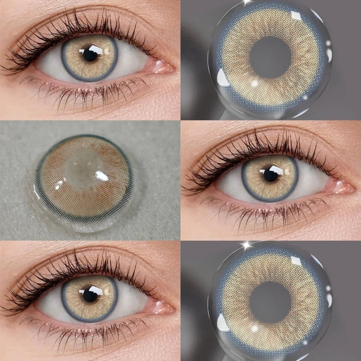 14.2mm Yearly Disposal Colored Contact Lenses Enlarging Effect Soft Lens For Daily Makeup Eye Contacts
