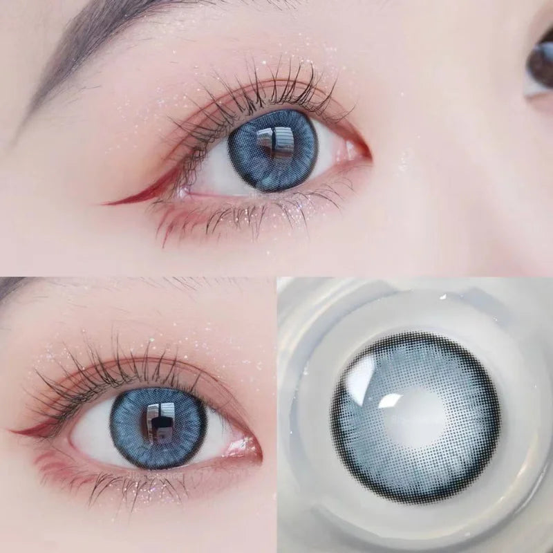 1 Pair Myopia Lenses Color Contact Lenses for Eyes Lenses With Diopters Prescription Blue Eye Lenses Green Lenses