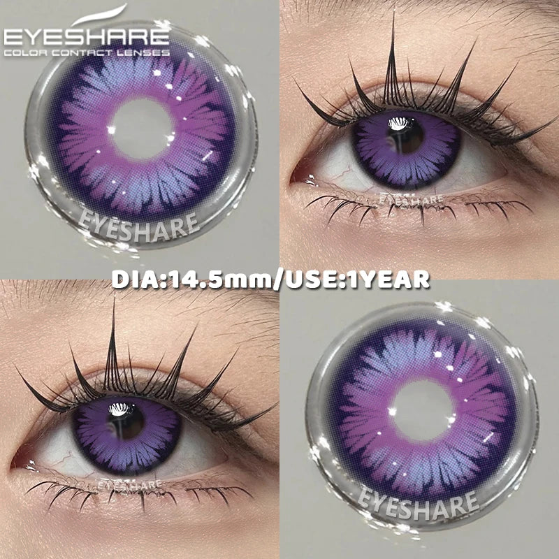 1Pair Hallowee Contact Lenses for Eyes Cosplay Lenses Anime Lenses Anime Accessories Lenses Purple Lenses Pink Eye Lens